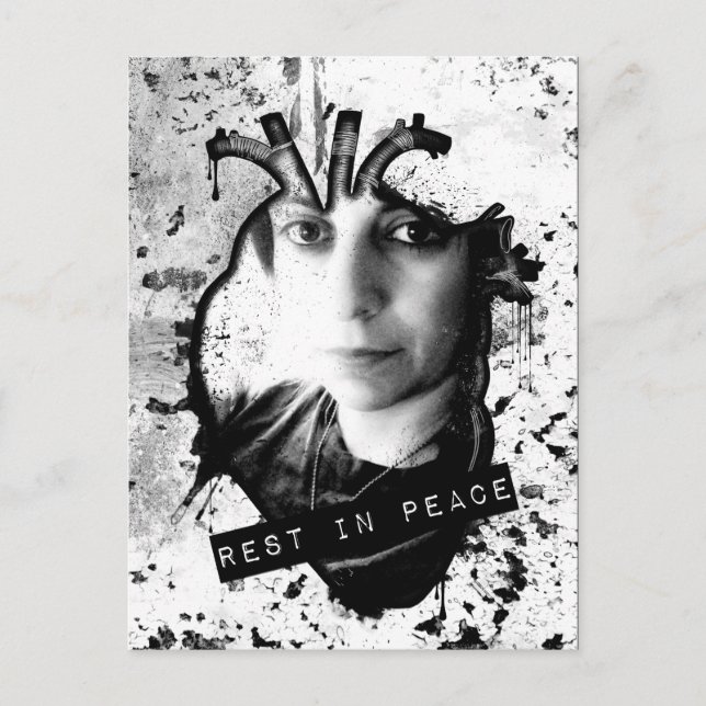 Carte Postale reposer en paix coeur anatomique (Devant)