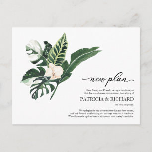 Carte Postale Repostage Mariage du nouveau plan floral tropical