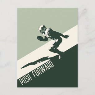 Carte Postale Repousser le quart-arrière du football
