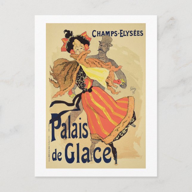 Carte Postale Reproduction d'une affiche annonçant le Palais d (Devant)