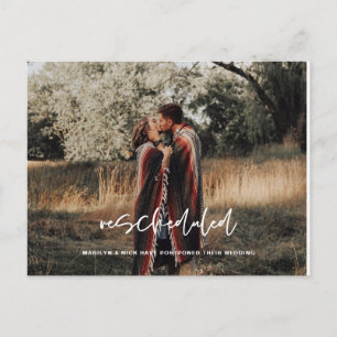 Carte Postale Reprogrammé, photo Mariage, changement de date