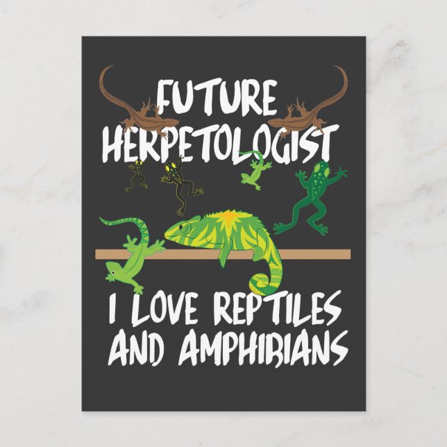 Carte Postale Reptiles et amphibiens don lézard (Devant)