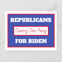 Républicains pour Joe Biden, Le pays au-dessus du 