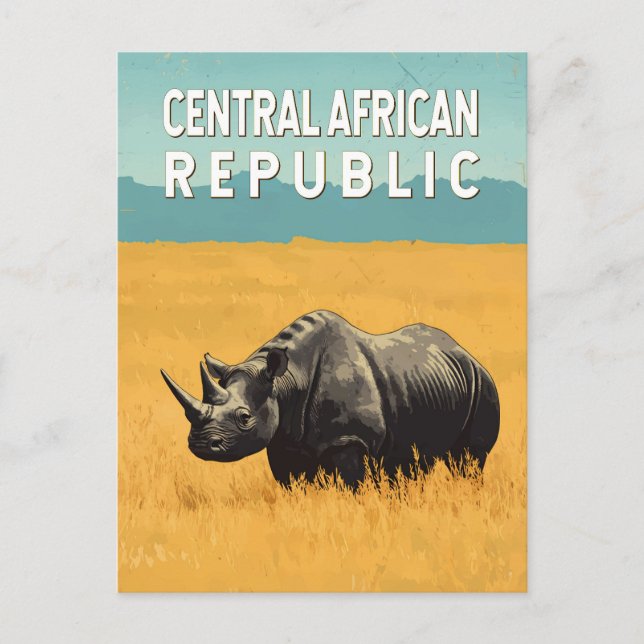 Carte Postale République centrafricaine Illustration Art Voyage (Devant)