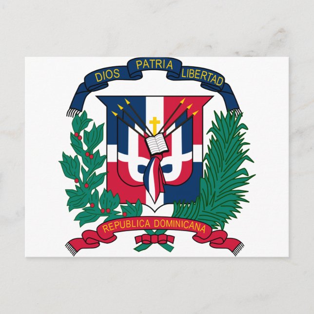 Carte Postale République Dominicaine Armoiries DO (Devant)