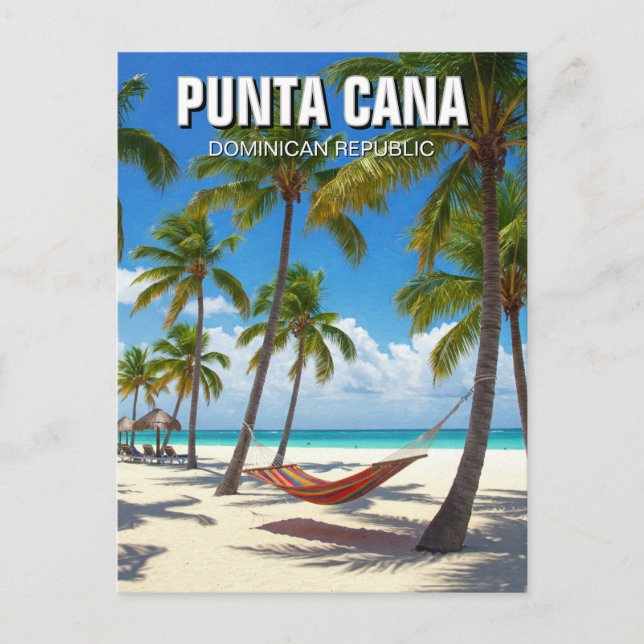 Carte Postale République Dominicaine Punta Cana Beach Travel (Devant)