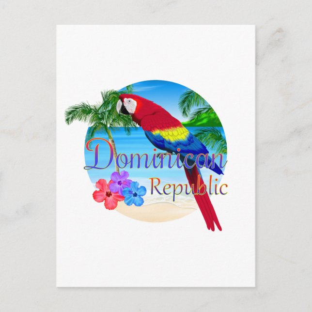 Carte Postale République Dominicaine Tropical (Devant)