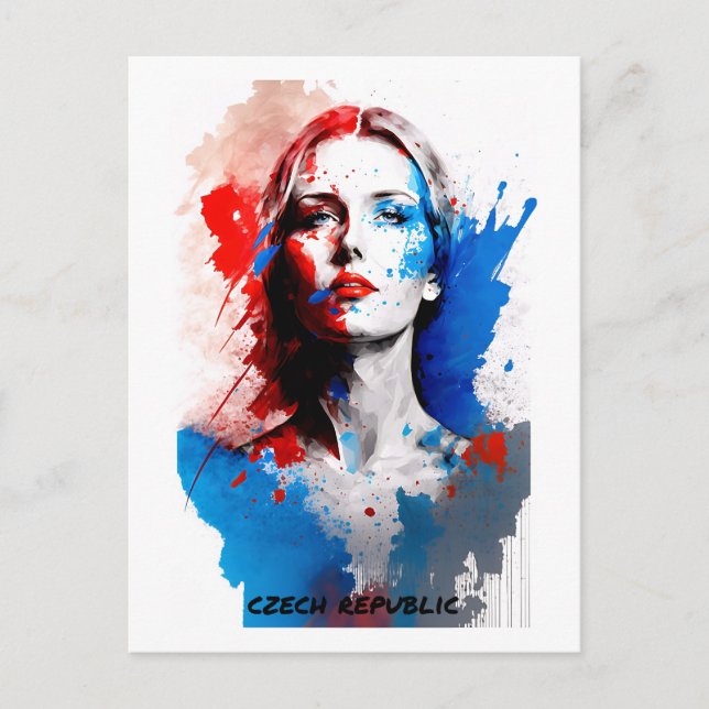 Carte postale République tchèque - Portrait Abstra (Devant)
