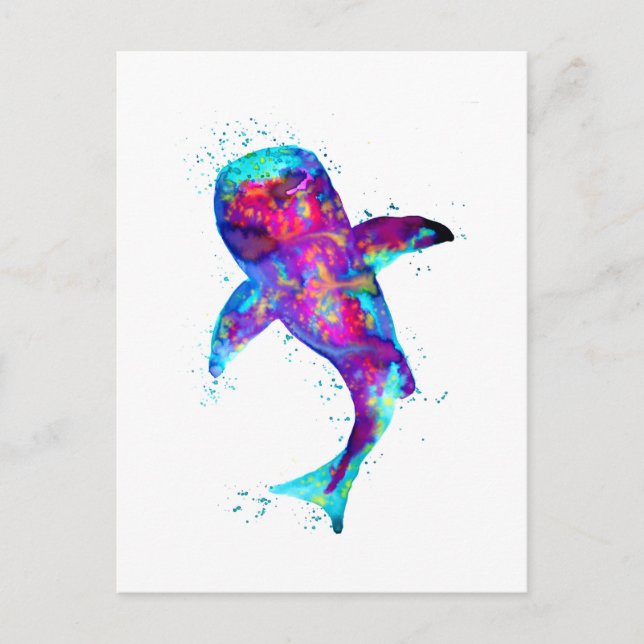 Carte Postale Requin baleine pourpre (Devant)