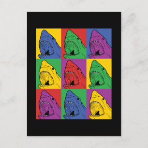 Carte Postale Requin Pop Art