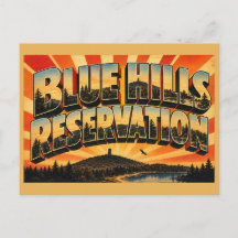 Réserve Blue Hills MA Art de voyage vintage