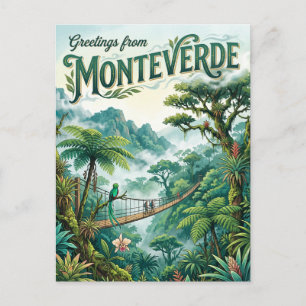 Carte Postale Réserve de forêt nuageuse de Monteverde Costa Rica