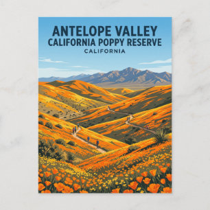 Carte Postale Réserve de Pavots d'Antelope Valley California