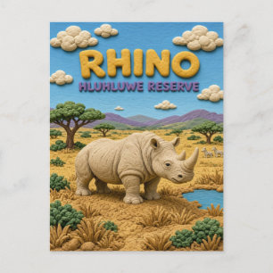 Carte Postale Réserve de rhinocéros Hluhluwe Moderne KlayKoo