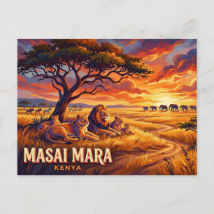Carte Postale Réserve nationale du Masai Mara Kenya