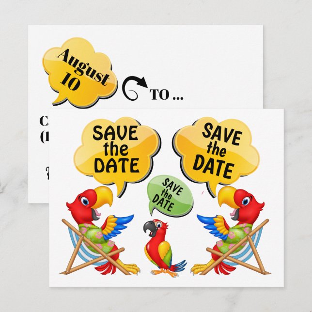 CARTE POSTALE RÉSERVER LA DATE (Devant / Derrière)