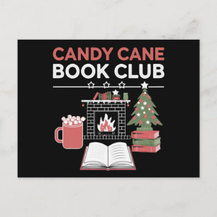 Carte Postale Réserver Sucre de canne de Noël Book Club Bookish