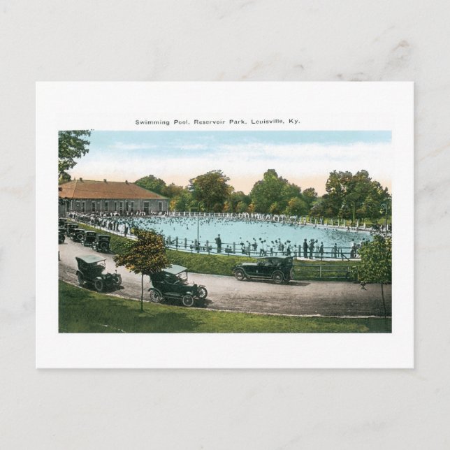 Carte Postale Réservoir Park, Piscine, Louisville, Ky (Devant)