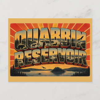 Carte Postale Réservoir Quabbin Massachusetts Forêt Lac Art