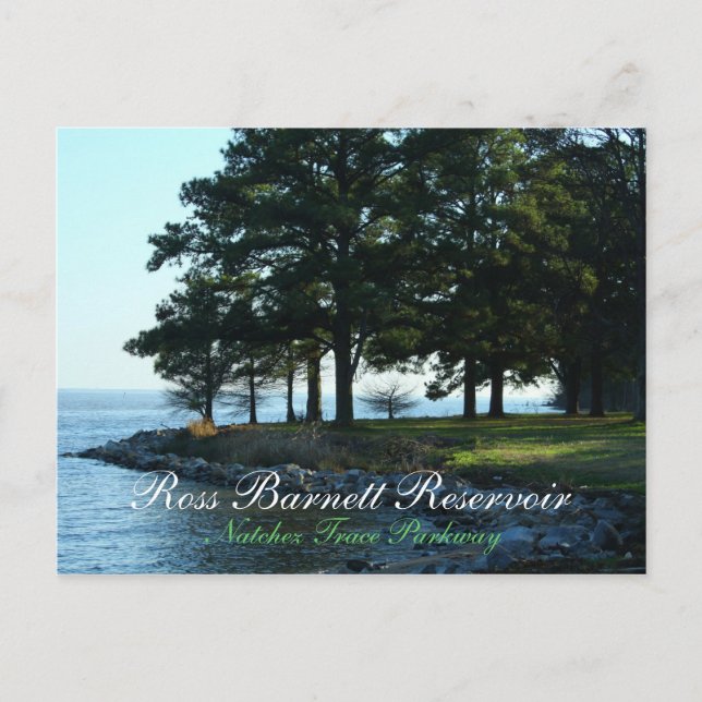Carte Postale Réservoir Ross Barnett sur Natchez Trace Parkway (Devant)
