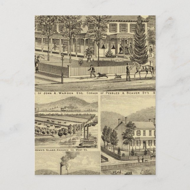 Carte Postale Résidence de John A Warden Sewickley (Devant)