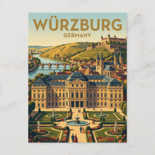 Carte Postale Résidence de Würzburg Allemagne