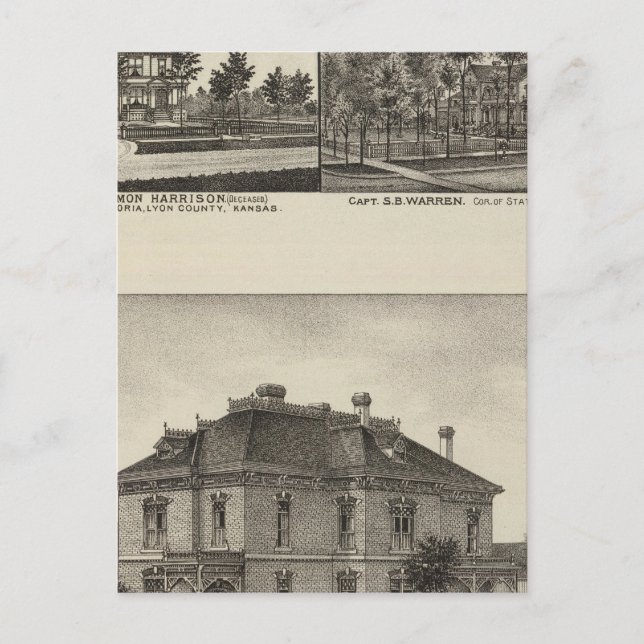 Carte Postale Résidences en Kansas (Devant)