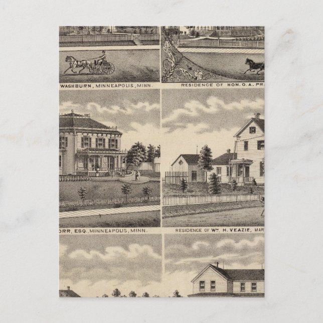Carte Postale Résidences en Minnesota (Devant)