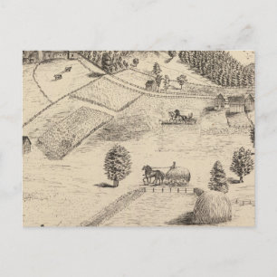 Carte Postale Résidences et ferme à New Haven