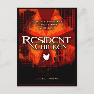 CARTE POSTALE RÉSIDENT CHICKEN
