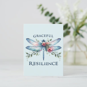 Carte Postale Résilience gracieuse - libellule artistique