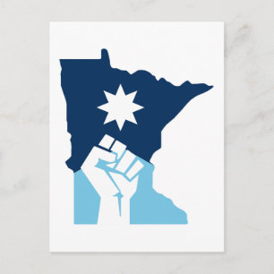 Carte Postale Résister Poing Levé Minnesota