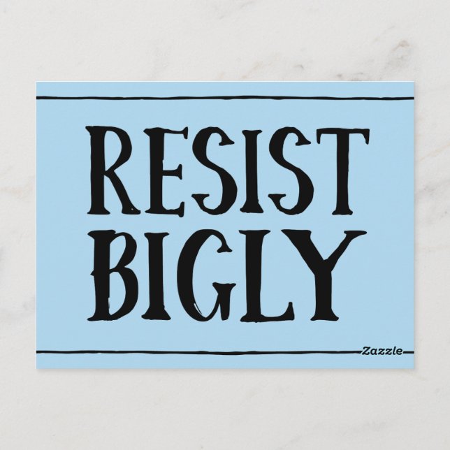 Carte Postale Résistez à la protestation libérale anti-Trump, si (Dos)