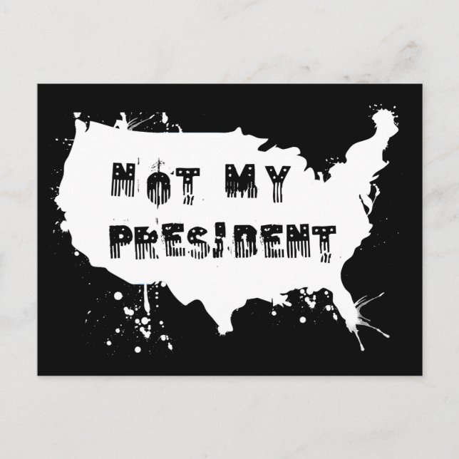 Carte Postale Résistez Ne Pas À Mon Président Grunge Manifestati (Devant)