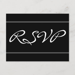 Carte postale Respectueuse et élégante "RSVP"