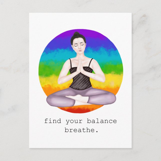 Carte Postale respire. chakras (Devant)