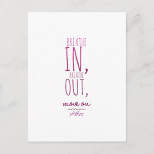 Carte Postale Respirer en respirant Citation de Parties scintill