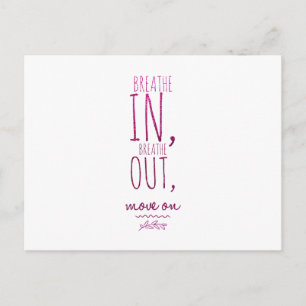 Carte Postale Respirer en respirant Citation de Parties scintill
