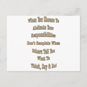 Carte Postale Responsabilité