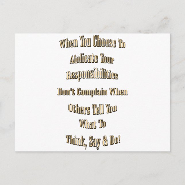 Carte Postale Responsabilité (Devant)