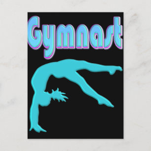 Carte Postale Ressort de gymnastique Départ Turquoise