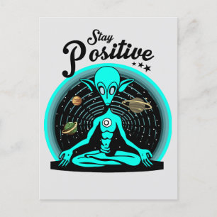 Carte Postale Reste Alien positif