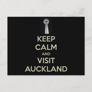 Carte Postale rester calme visiter auckland