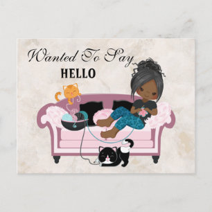 Carte Postale Rester Tricot à domicile