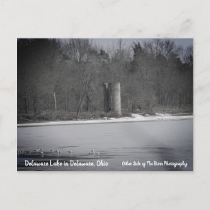 Carte Postale Restes d'un vieux Silo sur le lac Delaware