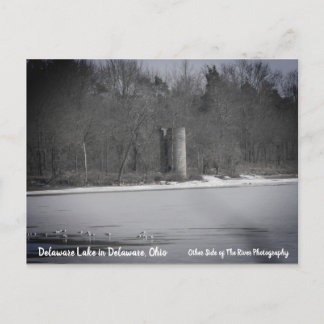 Carte Postale Restes d'un vieux Silo sur le lac Delaware