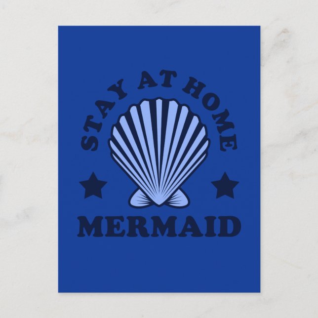 Carte Postale Restez À La Maison Sirène (Devant)