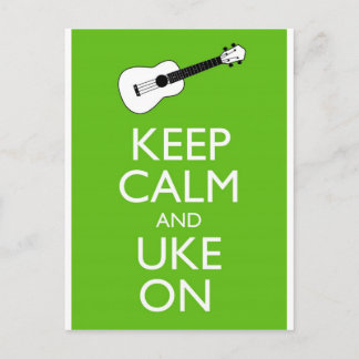 Carte Postale Restez Calme Avec Uke (Shamrock)