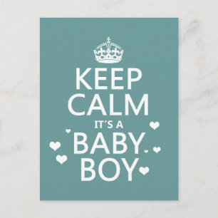 Carte Postale Restez calme C'est un bébé garçon