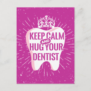 Carte Postale Restez Calme Et Accrochez Votre Dentiste